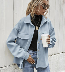 Veste Oversized en Laine Mélangée - Chic et Pratique pour l'Hiver