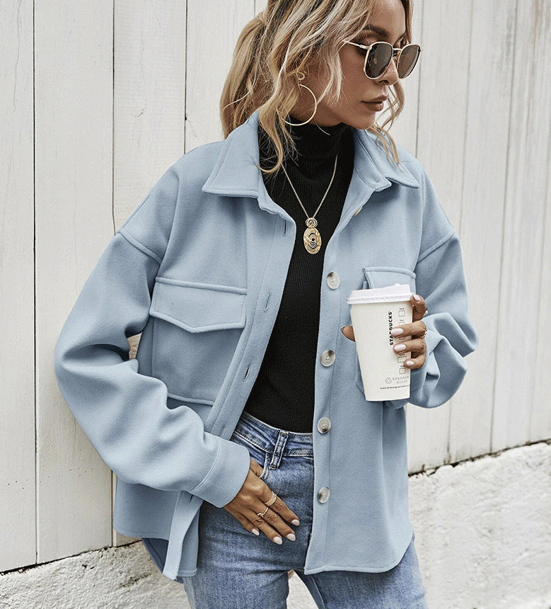 Veste Oversized en Laine Mélangée - Chic et Pratique pour l'Hiver