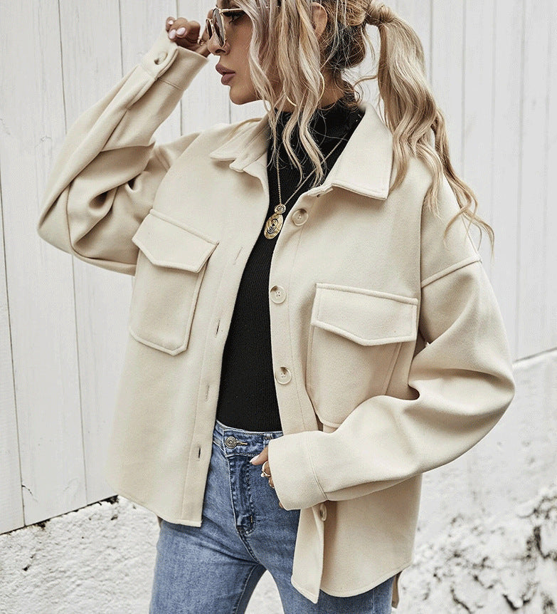 Veste Oversized en Laine Mélangée - Chic et Pratique pour l'Hiver