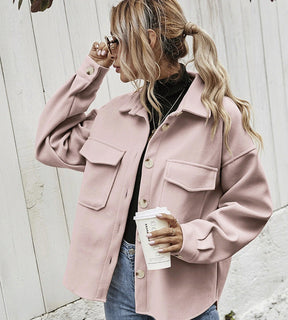 Veste Oversized en Laine Mélangée - Chic et Pratique pour l'Hiver