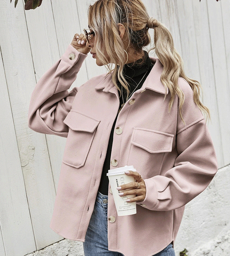 Veste Oversized en Laine Mélangée - Chic et Pratique pour l'Hiver