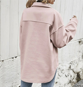 Veste Oversized en Laine Mélangée - Chic et Pratique pour l'Hiver