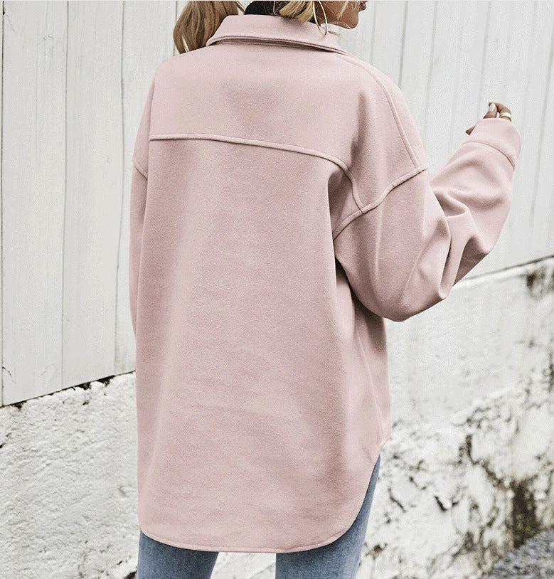 Veste Oversized en Laine Mélangée - Chic et Pratique pour l'Hiver