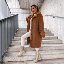 Manteau Long Oversized en Laine - Élégance et Confort pour l'Hiver