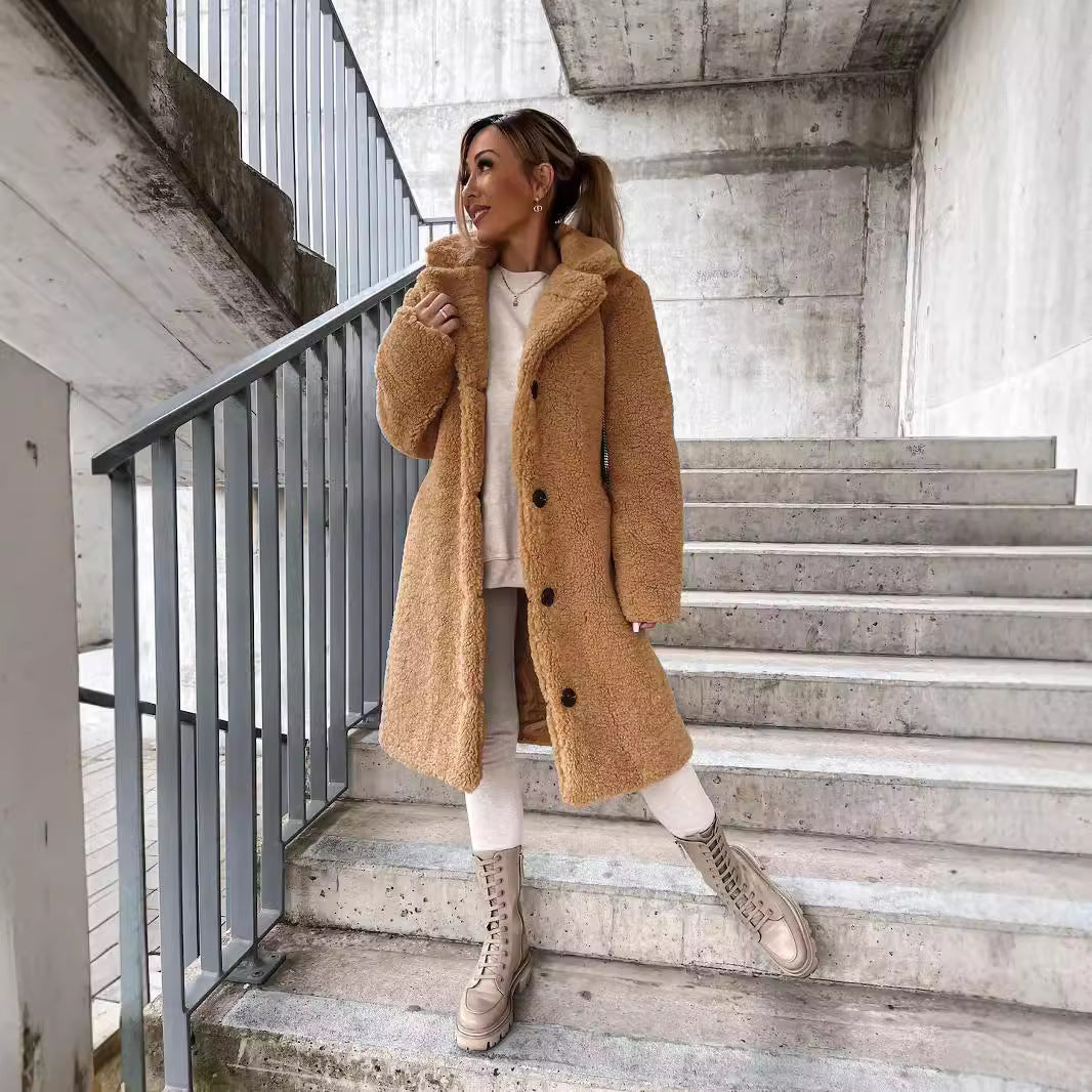 Manteau Long Oversized en Laine - Élégance et Confort pour l'Hiver