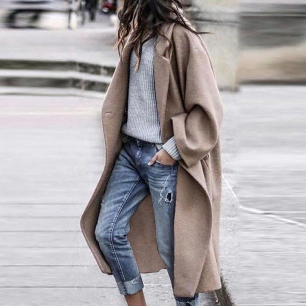 Manteau Long Oversize Femme - Confort et Style pour l'Automne et l'Hiver
