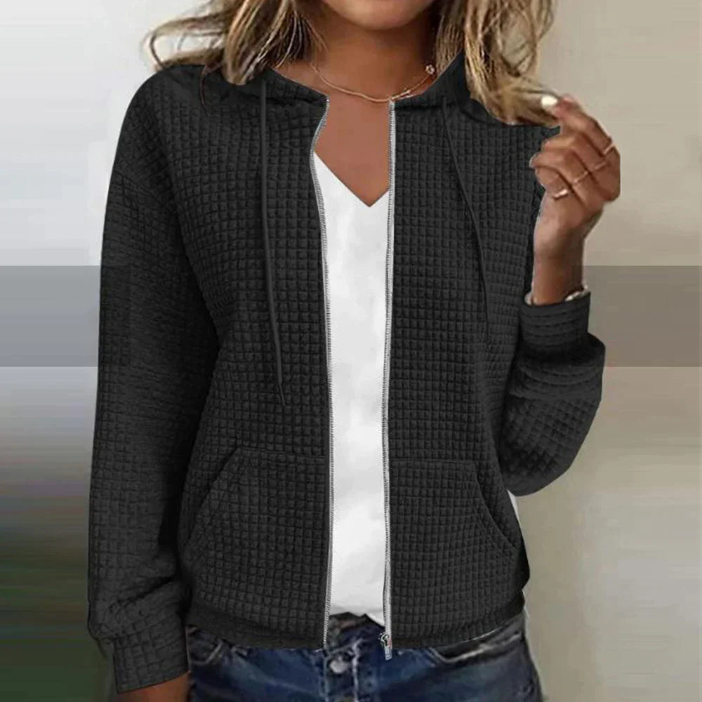 Veste à Carreaux Femme - Coupe Ajustée et Tissu Léger