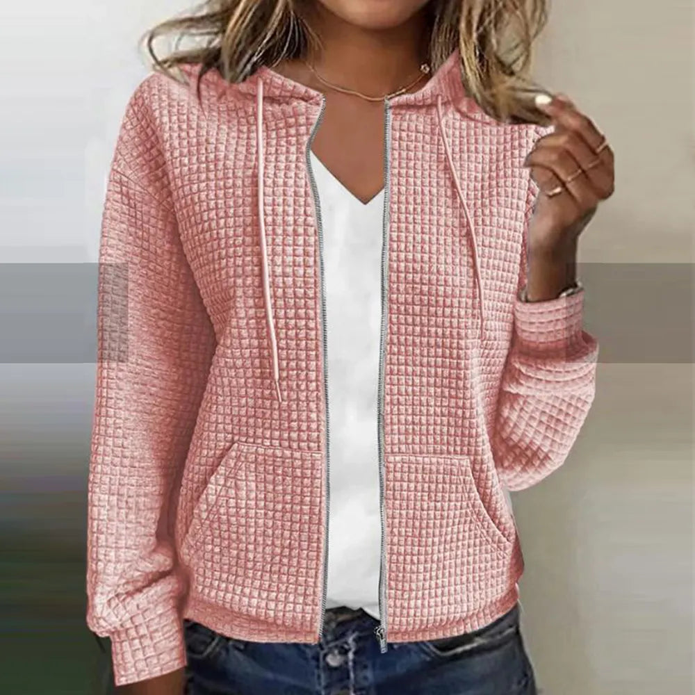 Veste à Carreaux Femme - Coupe Ajustée et Tissu Léger