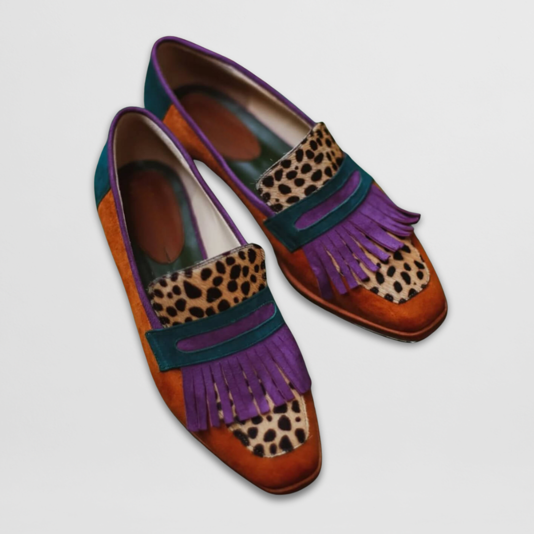 Mocassins en cuir premium femme noirs élégants à enfiler confortables