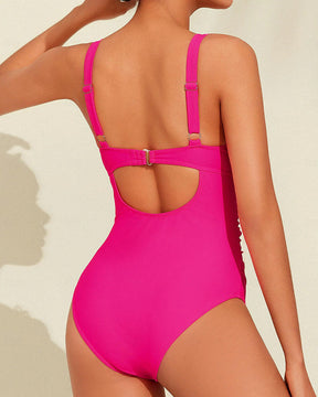 Maillot de bain une pièce sans bretelles bustier stretch premium femme
