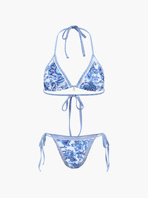 Bikini jersey col licou à séchage rapide femme boutons et style plage