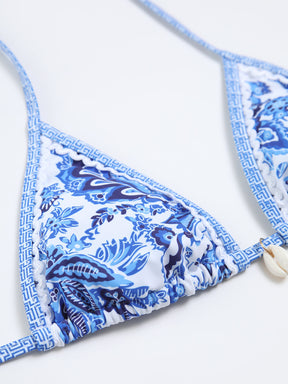 Bikini jersey col licou à séchage rapide femme boutons et style plage