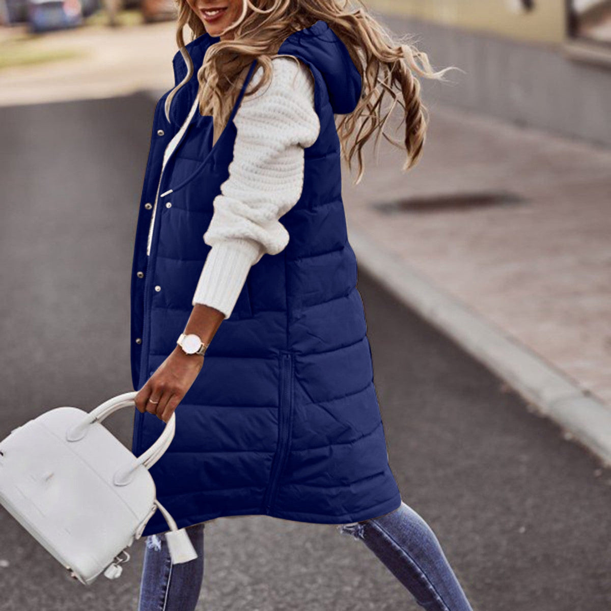 Gilet Long Oversize pour Femmes - Style Décontracté et Confortable