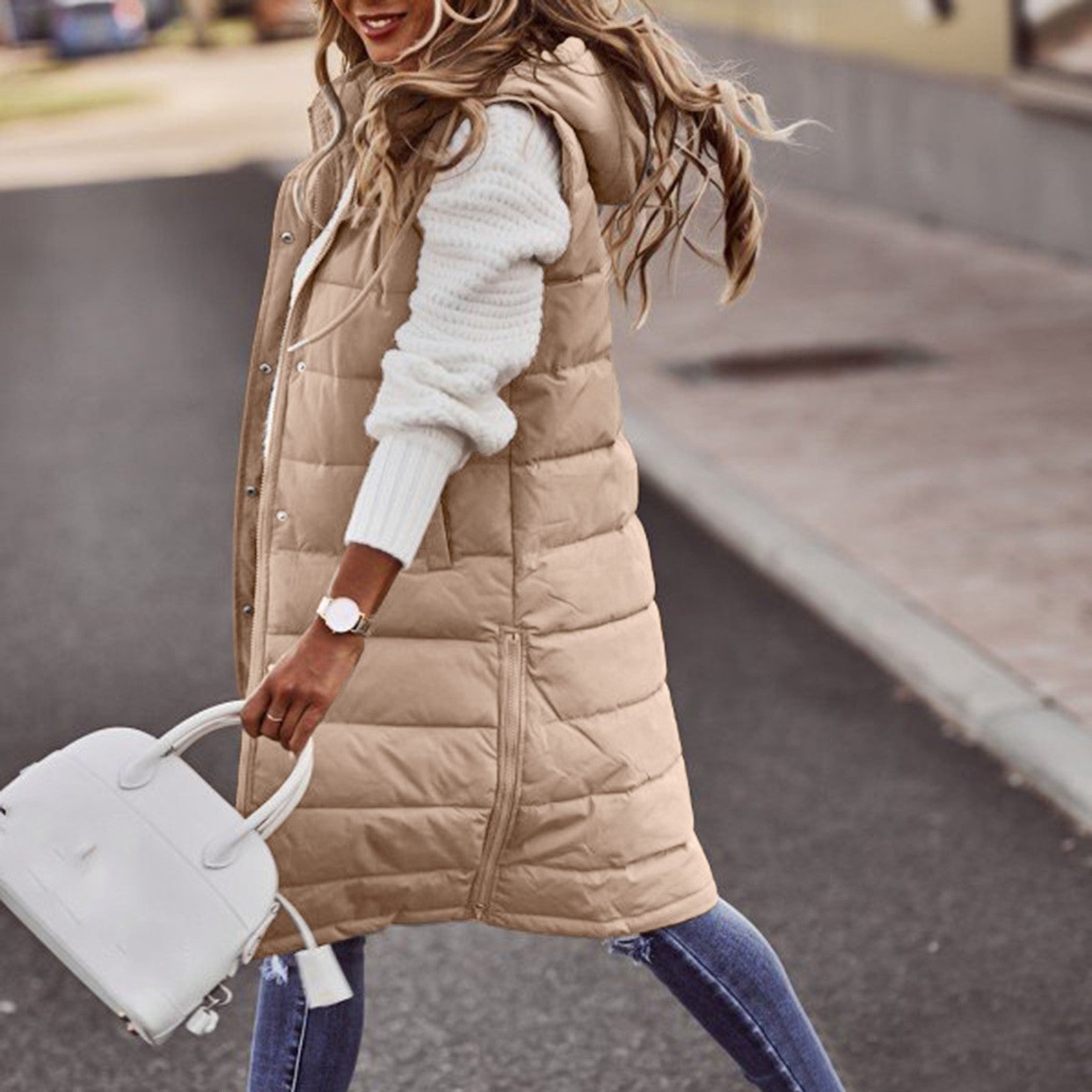Gilet Long Oversize pour Femmes - Style Décontracté et Confortable