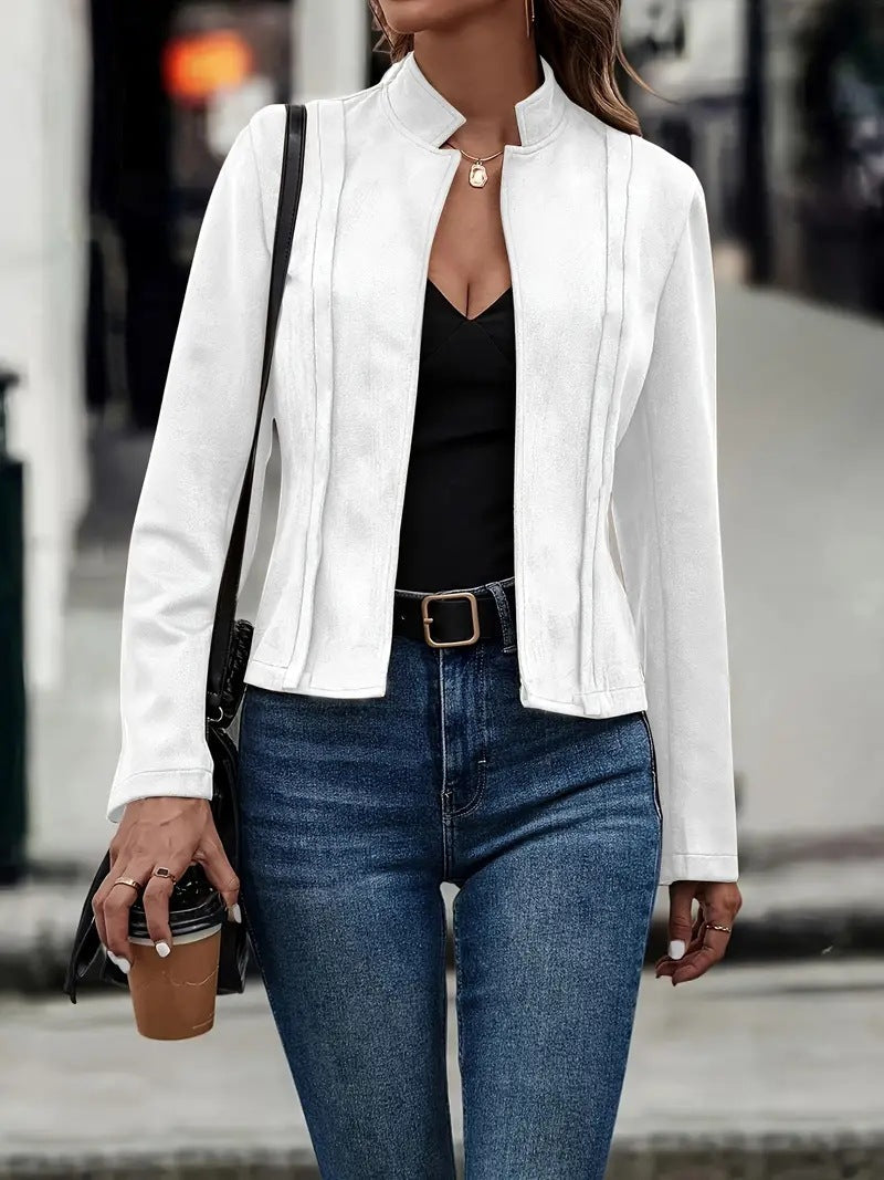 Veste Femme Slim Fit en Laine - Élégante et Confortable pour Automne/Hiver