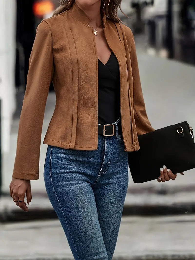Veste Femme Slim Fit en Laine - Élégante et Confortable pour Automne/Hiver