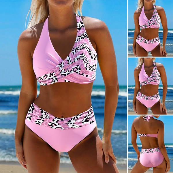 Bikini en tissu satiné à design croisé femme élégant silhouette moderne
