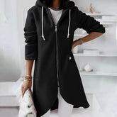 Veste à Capuche Douce pour Femmes - Confort et Poches Pratiques pour l'Hiver