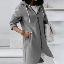 Veste à Capuche Douce pour Femmes - Confort et Poches Pratiques pour l'Hiver
