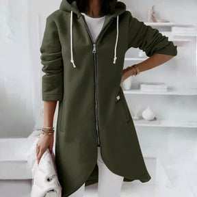 Veste à Capuche Douce pour Femmes - Confort et Poches Pratiques pour l'Hiver