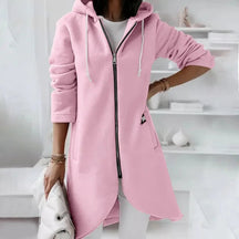 Veste à Capuche Douce pour Femmes - Confort et Poches Pratiques pour l'Hiver