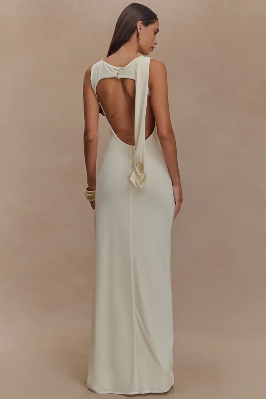 Robe Maxi Élégante Femme | Silhouette Bodycon Sans Dos