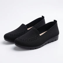 Mocassins maille stretch slip-on femme silhouette basse bout arrondi