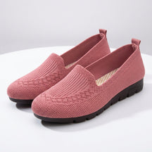 Mocassins maille stretch slip-on femme silhouette basse bout arrondi