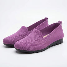 Mocassins maille stretch slip-on femme silhouette basse bout arrondi