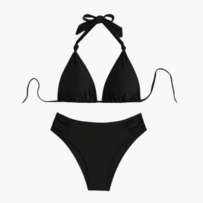 Maillot de bain triangle extensible liens réglables femme été