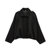Veste Bomber en Suède pour Femmes - Style Vintage et Confort Ample
