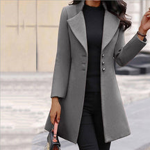 Manteau Femme en Laine Mélangée - Élégant et Sur Mesure pour l'Hiver