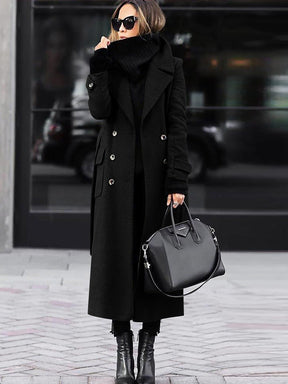 Manteau en Laine pour Femme - Design Double Boutonnage et Élégance Classique