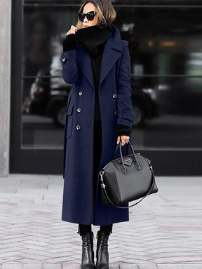Manteau en Laine pour Femme - Design Double Boutonnage et Élégance Classique