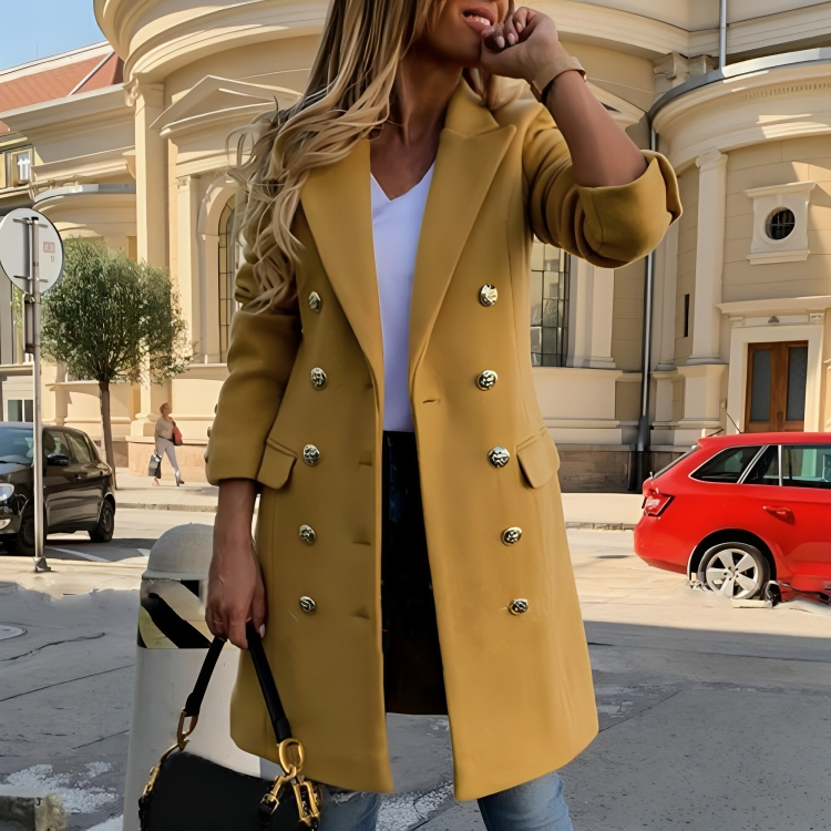 Manteau en Laine Sur Mesure pour Femmes - Design Élégant avec Col en Duvet
