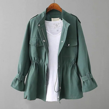 Manteau Trench Femme Chic - Poches à Rabat et Ajustement Slim