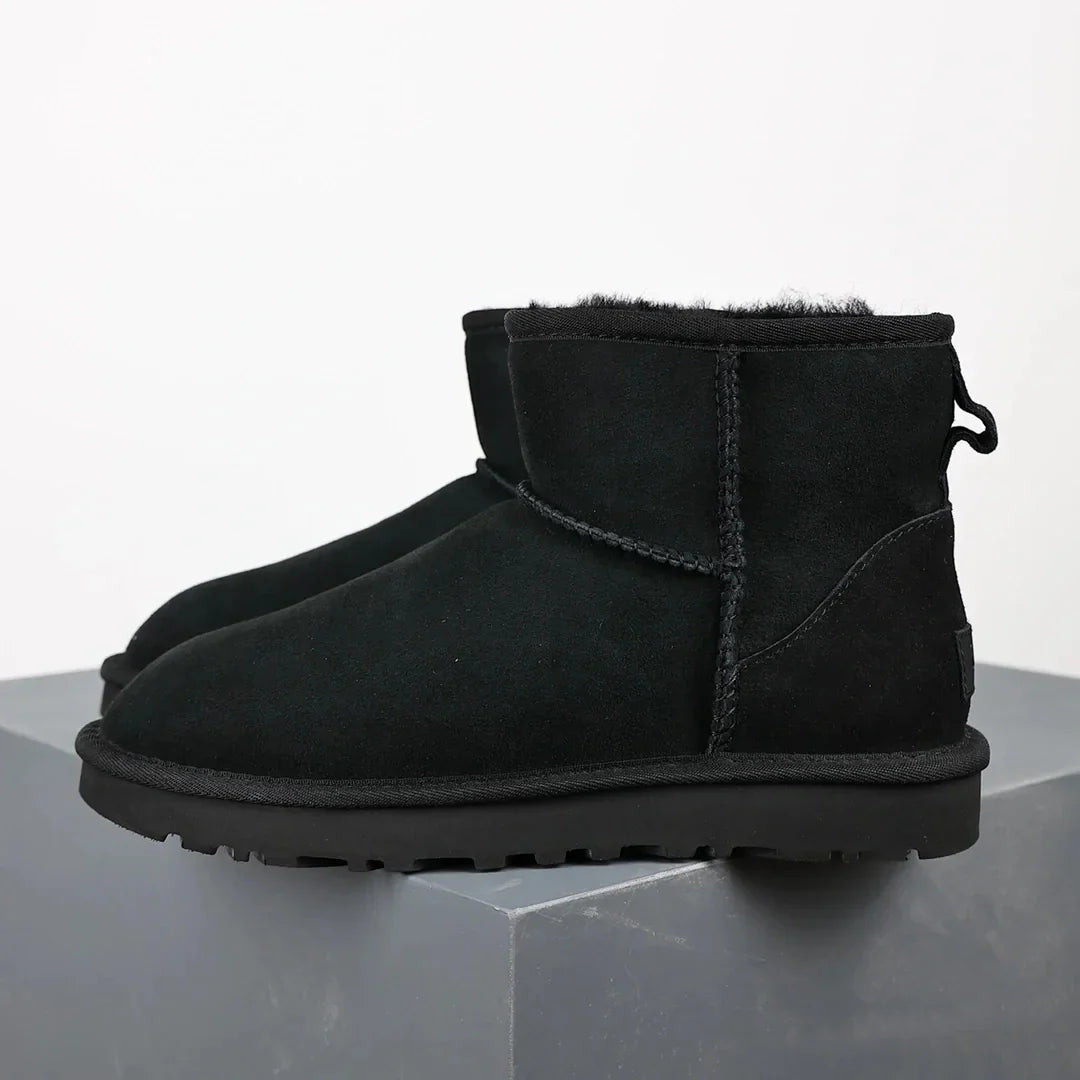 Bottes à Plateforme Noires pour Femmes - Doublure en Fourrure Chaude et Confortable
