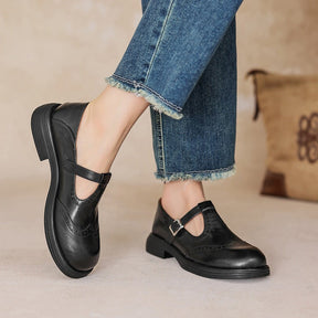 Sandales Mary Jane en cuir vegan femme élégantes à semelle rembourrée