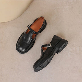 Sandales Mary Jane en cuir vegan femme élégantes à semelle rembourrée