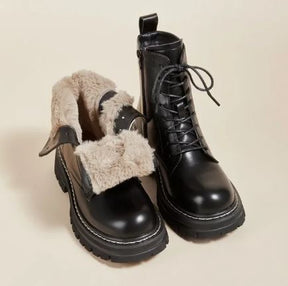 Bottes Imperméables en Fourrure pour Femmes - Confort Hivernal et Semelle Antidérapante