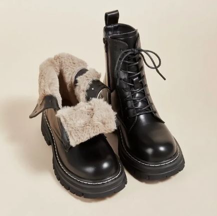 Bottes Imperméables en Fourrure pour Femmes - Confort Hivernal et Semelle Antidérapante