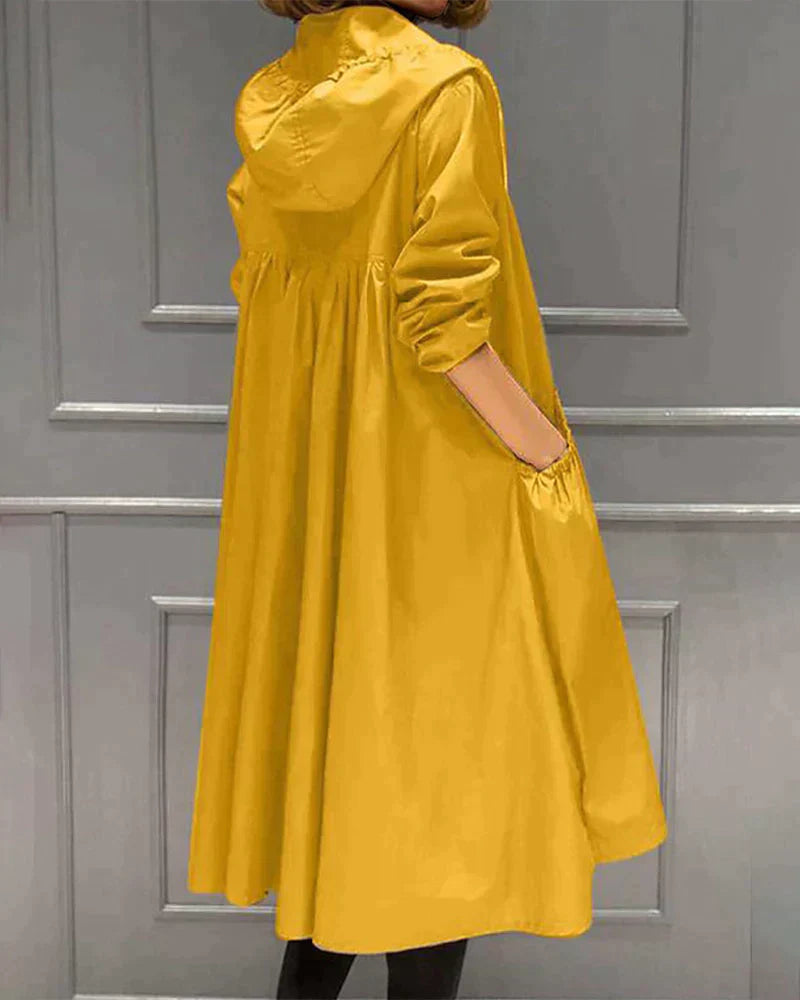 Veste Impermeable pour Femmes - Légère, Longueur Genou, Coupe Décontractée