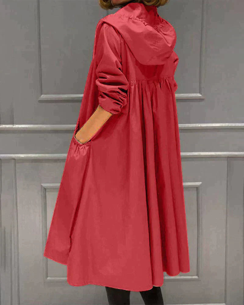 Veste Impermeable pour Femmes - Légère, Longueur Genou, Coupe Décontractée