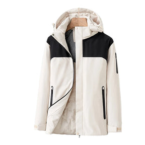 Veste Imperméable pour Femmes - Capuche Détachable et Poches Zippées