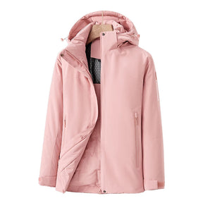 Veste Imperméable pour Femmes - Capuche Détachable et Poches Zippées