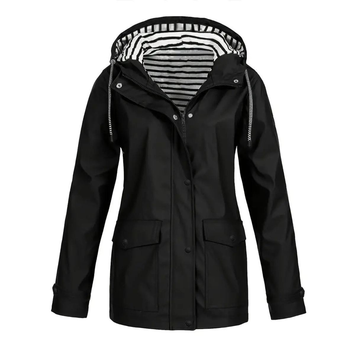 Manteau de Pluie Femme - Capuche Ajustable et Confort Décontracté