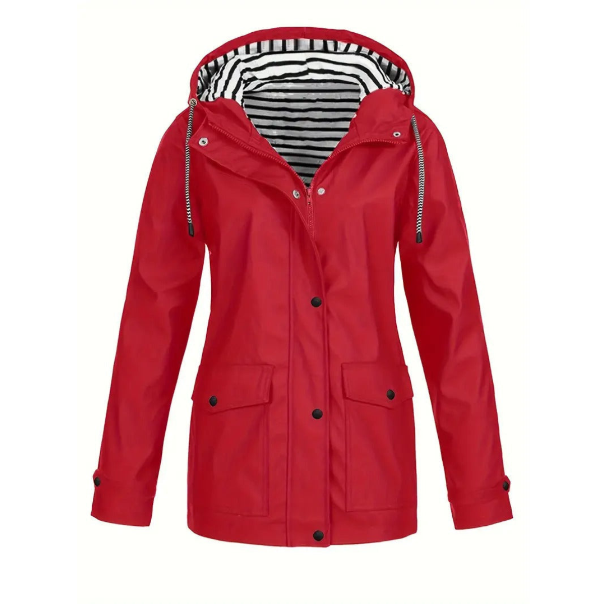 Manteau de Pluie Femme - Capuche Ajustable et Confort Décontracté