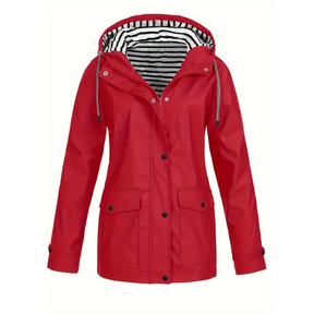 Manteau de Pluie Femme - Capuche Ajustable et Confort Décontracté
