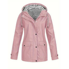 Manteau de Pluie Femme - Capuche Ajustable et Confort Décontracté