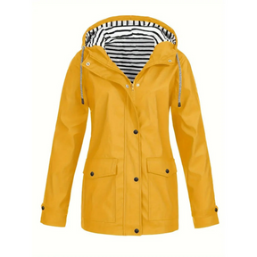 Manteau de Pluie Femme - Capuche Ajustable et Confort Décontracté